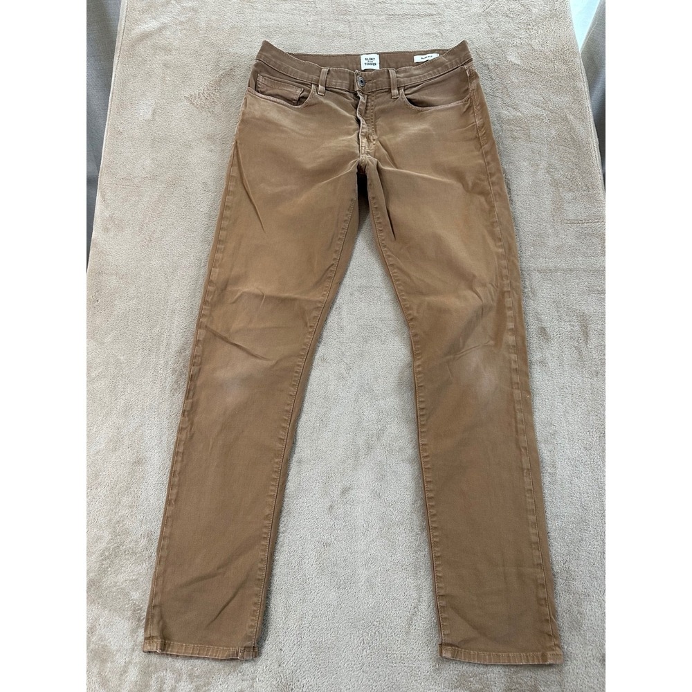 Flint and Tinder 365 Pant Mens‎ 31x32 Slim Fit Brown Earth Tone  Made in USA EUC